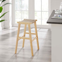 Load image into Gallery viewer, Saoirse Woven Rope Wood Bar Stool Set of 2 by Modway