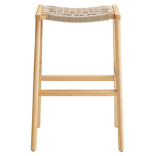 Load image into Gallery viewer, Saoirse Woven Rope Wood Bar Stool Set of 2 by Modway