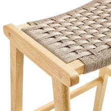 Load image into Gallery viewer, Saoirse Woven Rope Wood Bar Stool Set of 2 by Modway