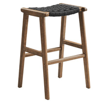 Load image into Gallery viewer, Saoirse Woven Rope Wood Bar Stool Set of 2 by Modway
