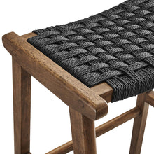 Load image into Gallery viewer, Saoirse Woven Rope Wood Bar Stool Set of 2 by Modway