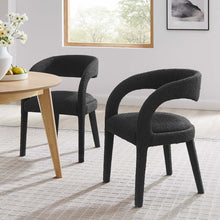 Load image into Gallery viewer, Pinnacle Boucle Upholstered Dining Chair Set of 2 by Modway