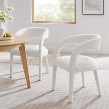 Load image into Gallery viewer, Pinnacle Boucle Upholstered Dining Chair Set of 2 by Modway