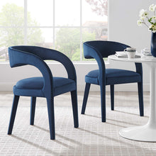 Load image into Gallery viewer, Pinnacle Performance Velvet Dining Chair Set of 2 by Modway