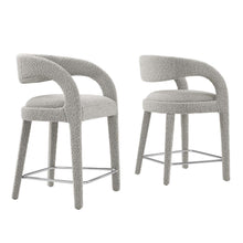 Load image into Gallery viewer, Pinnacle Boucle Upholstered Counter Stool Set of 2 by Modway