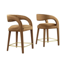Load image into Gallery viewer, Pinnacle Performance Velvet Counter Stool Set of 2 by Modway