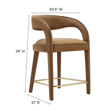 Load image into Gallery viewer, Pinnacle Performance Velvet Counter Stool Set of 2 by Modway