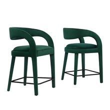 Load image into Gallery viewer, Pinnacle Performance Velvet Counter Stool Set of 2 by Modway