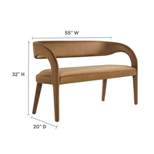 Load image into Gallery viewer, Pinnacle Performance Velvet Accent Bench by Modway