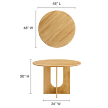 Load image into Gallery viewer, Rivian Round 48" Wood Dining Table by Modway
