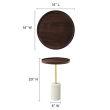 Load image into Gallery viewer, Amina Round Acacia Wood Side Table by Modway