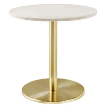 Load image into Gallery viewer, Viva Round White Marble Side Table by Modway