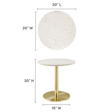 Load image into Gallery viewer, Viva Round White Marble Side Table by Modway