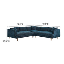 Load image into Gallery viewer, Zoya 3 Piece Down Filled Overstuffed Sectional Sofa by Modway