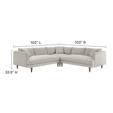 Load image into Gallery viewer, Zoya 3 Piece Down Filled Overstuffed Sectional Sofa by Modway