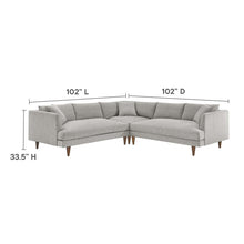 Load image into Gallery viewer, Zoya 3 Piece Down Filled Overstuffed Sectional Sofa by Modway