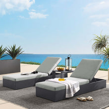 Load image into Gallery viewer, Tahoe 3-Piece Outdoor Patio Powder-Coated Aluminum Chaise Lounge Set by Modway