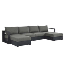 Load image into Gallery viewer, Tahoe 4-Piece Outdoor Patio Powder-Coated Aluminum Sectional Sofa Set by Modway