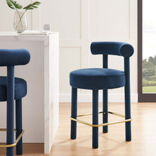 Load image into Gallery viewer, Toulouse Performance Velvet Counter Stool Set of 2 by Modway
