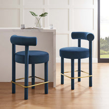 Load image into Gallery viewer, Toulouse Performance Velvet Counter Stool Set of 2 by Modway