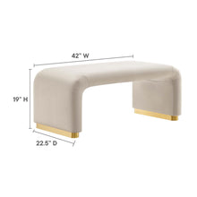 Load image into Gallery viewer, Koda Performance Velvet Waterfall Ottoman by Modway