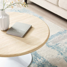 Load image into Gallery viewer, Lippa 36Ó Round Faux Travertine Coffee Table by Modway