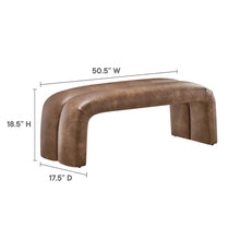 Load image into Gallery viewer, Dax 50.5" Vegan Leather Upholstered Accent Bench by Modway