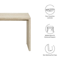 Load image into Gallery viewer, Mirella Faux Travertine Console Table by Modway