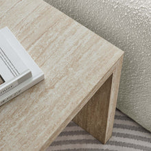 Load image into Gallery viewer, Mirella Faux Travertine Side Table by Modway