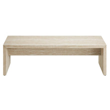 Load image into Gallery viewer, Mirella 62" Faux Travertine Long Bench by Modway