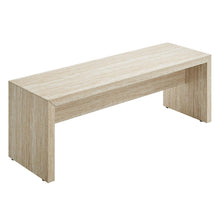 Load image into Gallery viewer, Mirella 53.5Ó Faux Travertine Bench by Modway