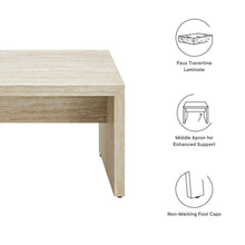 Load image into Gallery viewer, Mirella 53.5Ó Faux Travertine Bench by Modway