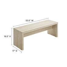 Load image into Gallery viewer, Mirella 53.5Ó Faux Travertine Bench by Modway