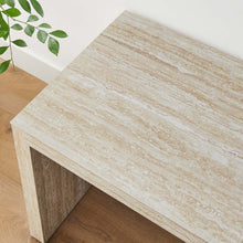 Load image into Gallery viewer, Mirella 53.5Ó Faux Travertine Bench by Modway