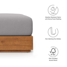 Load image into Gallery viewer, Tahoe Outdoor Patio Acacia Wood Ottoman by Modway
