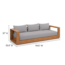 Load image into Gallery viewer, Tahoe 2-Piece Outdoor Patio Acacia Wood Sofa and Coffee Table Set by Modway