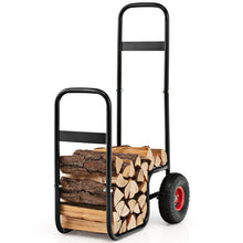 Load image into Gallery viewer, Firewood Log Cart Carrier with Wear-Resistant and Shockproof Rubber Wheels