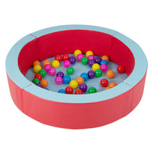 Load image into Gallery viewer, Large Round Foam Ball Pit with PU Surface and 50 Balls-Red