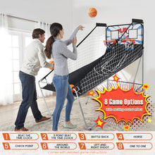 Load image into Gallery viewer, Foldable Dual Shot Basketball Arcade Game with Electronic Scoring System