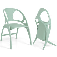 Load image into Gallery viewer, Folding Dining Chairs Set of 2 with Armrest and High Backrest-Green
