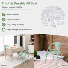 Load image into Gallery viewer, Folding Dining Chairs Set of 2 with Armrest and High Backrest-Green