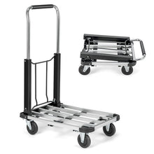 Load image into Gallery viewer, Folding Hand Truck Aluminum Utility Dolly Platform Cart with Extendable Base