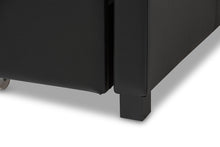 Load image into Gallery viewer, Baxton Studio Frank Modern and Contemporary Black Faux Leather Button-Tufting Sofa Twin Daybed with Roll-Out Trundle Guest Bed