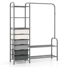 Load image into Gallery viewer, Free Standing Closet Organizer with Removable Drawers and Shelves-Gray