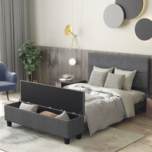 Load image into Gallery viewer, Twin/Full/Queen Upholstered Bed Frame with Ottoman Storage-Full Size
