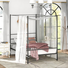 Load image into Gallery viewer, Twin/Full/Queen Size Metal Canopy Bed Frame with Slat Support-Full Size