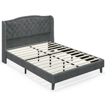 Load image into Gallery viewer, Full/Queen Size Upholstered Platform Bed Frame with Button Tufted Headboard-Full Size
