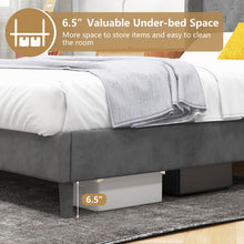 Load image into Gallery viewer, Full/Queen Size Upholstered Platform Bed Frame with Button Tufted Headboard-Full Size