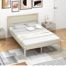 Load image into Gallery viewer, Twin/Full/Queen Size Wooden Bed Frame with Headboard and Slat Support-Full Size