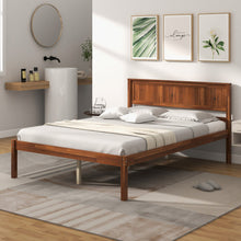 Load image into Gallery viewer, Twin/Full/Queen Size Bed Frame with Wooden Headboard and Slat Support-Full Size